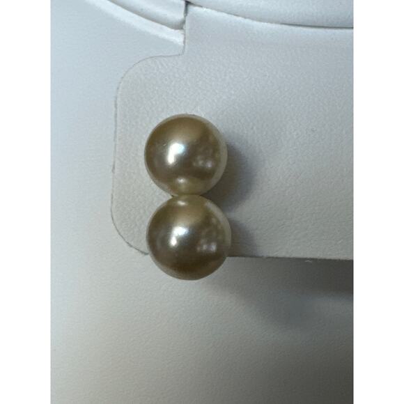 Antique Edwardian  Art Deco Vintage silver double pearl drop screwback earrings - Picture 3 of 10